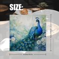 thumbnail image 2 of Bahomeck Cloth Napkins Set Of 4,18*18 Inch Washable Polyester Napkins Dining Table Napkins Weddings Party Dinner Parties(Beautiful Oil Painting Of Peacock In Shades Of Blue), 2 of 3