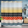 thumbnail image 6 of No Hook Shower Curtains with Snap-in Liner Set, Modern Bohemian Waterproof Hotel Style Bathroom Shower Curtain, Colorful Minimalist Abstract Paisley Boho Breathable Mesh Top Bath Curtains 66''x72'', 6 of 9