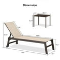 thumbnail image 2 of PURPLE LEAF Patio Chaise Lounge Set of 3, Aluminum Reclining Loungers with Side Table, Adjustable Backrest & Wheels – Waterproof, Easy to Assemble for Deck, Pool, Lawn, or Garden，Light Tan, 2 of 8