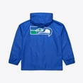 thumbnail image 2 of Men's Mitchell & Ness Royal Seattle Seahawks Coaches Full-Snap Hooded Windbreaker Jacket, 2 of 4