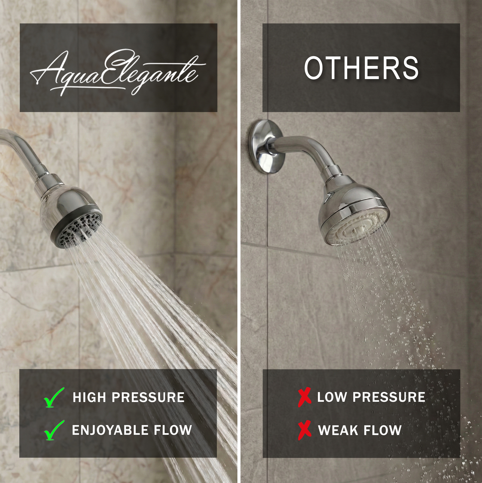 Aqua Elegante 3-Inch High Pressure Shower Head photo 2