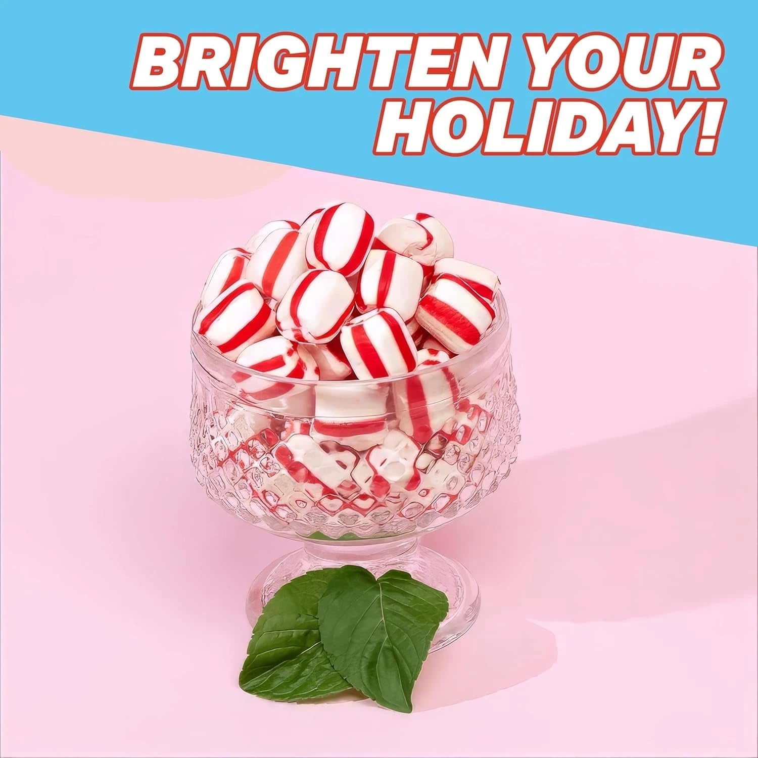 Soft Mint Peppermint Flavored Puffs (Approx. 400 Pieces) Individually Wrapped, Bulk & Delicious Hard Candy (5 Pounds)