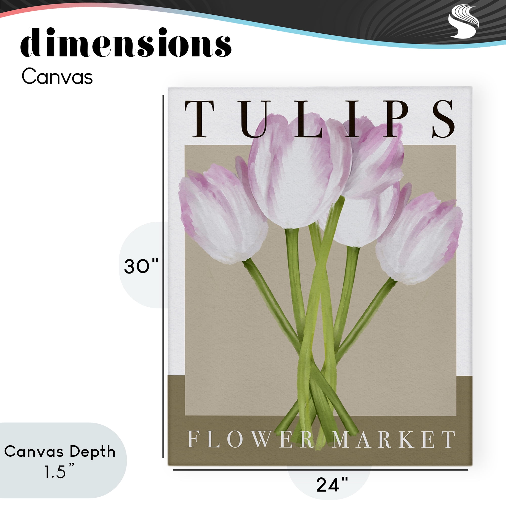 Stupell Industries Tulips Flower Market Canvas Wall Art, design by Jennifer Stith