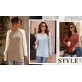 thumbnail image 5 of OALUXE Long Sleeve Shirts for Women Casual Tunic Tops Loose Fit Dressy Lightweight Sweaters, 5 of 7