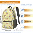 thumbnail image 3 of Unicorn and Wing Yellow Pattern 17" School Backpacks for Teens,Waterproof Oxford Fabric,S-Shape Padded Straps for School,Travel,Hiking,Camping, 3 of 6