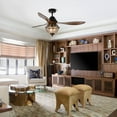 thumbnail image 4 of Parrot Uncle 52-inch Industrial 3-Blade Crystal Ceiling Fan with Remote, 4 of 5