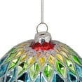 thumbnail image 3 of Northlight Glittered Harlequin Christmas Glass Ball Ornament - 3.75" - Rainbow, 3 of 5