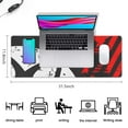 thumbnail image 2 of Black Red Large Mouse Pad (31.5x11.8 inch) - Non-Slip Base, Stitched Edge for High Performance Gaming and Office Work, 2 of 7