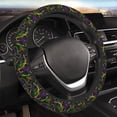 thumbnail image 4 of Uemuo Neon Mardi Gras Printed Car Elastic Steering Wheel Cover - Universal Car Accessory for Diverse Cars Anti-Slip, and Comfortable- 15", 4 of 8