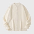 thumbnail image 2 of Ceisia Men's Polyester Solid Color Loose Border Gift Knitted Cardigan Casual Sweater Jacket, 2 of 5