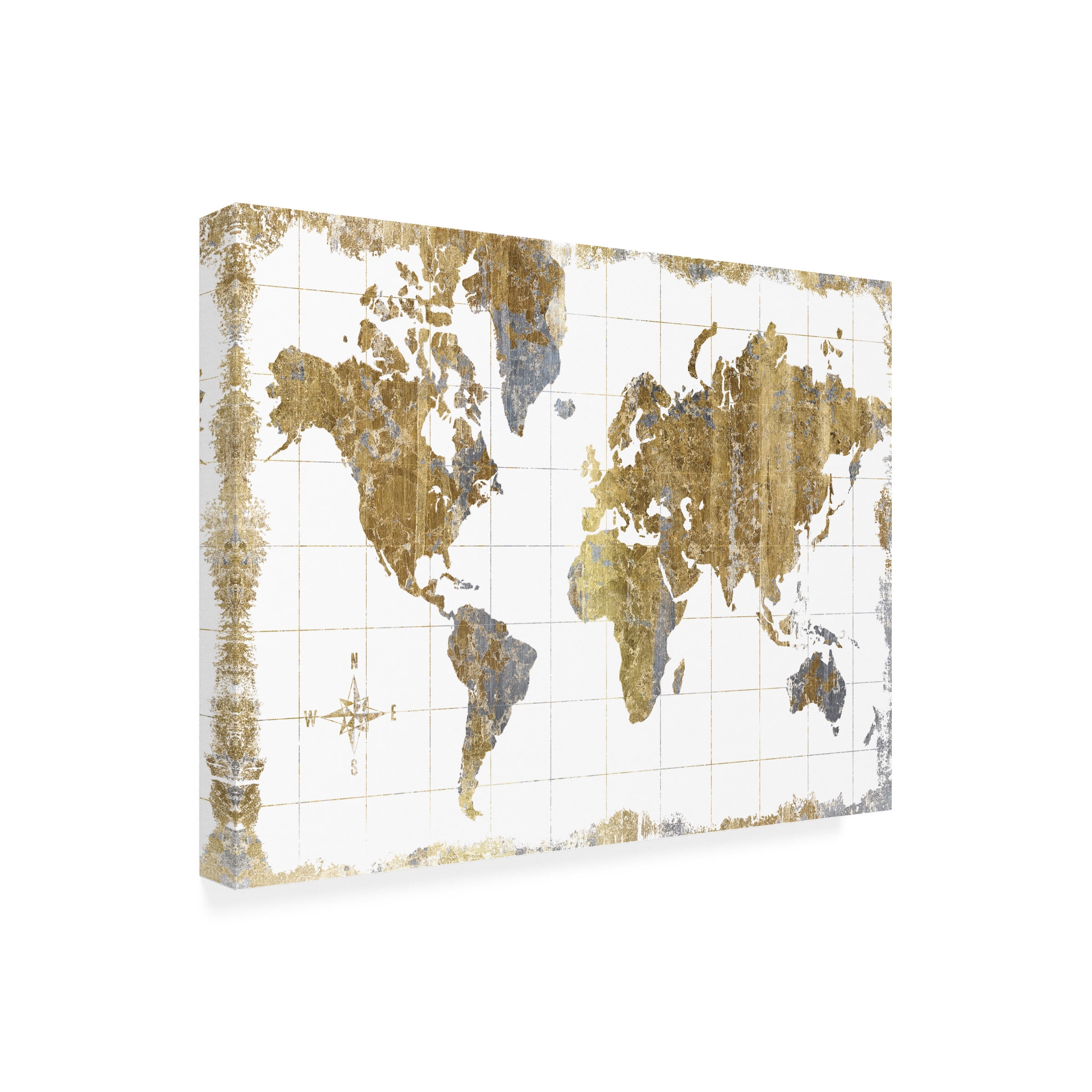 Wild Apple Portfolio 'Gilded Map' Canvas Art