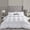 White-Queen, variant on Pinch Pleat Ruffled - Gray California King Goose Down Fiber Comforter Duvet Insert