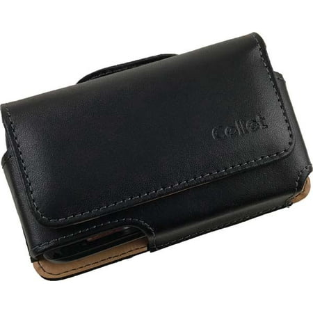 Blackberry Curve Belt Clip - CELLET NOBLE BLACK LEATHER CASE BELT CLIP FOR BLACKBERRY CURVE 9360 9330 8330