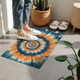 thumbnail image 4 of Orange Blue Tie Dye Spiral Pattern Door Rugs,Washable Non Slip Door Mats Indoor,Decorative Door Mats,Entry Mat Indoor for Entrance,Bedroom,Kitchen,Bathroom,16"x24", 4 of 6