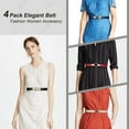 thumbnail image 6 of WERFORU Women Skinny Belt for Dresses Retro Stretch Ladies Waist Belt Plus Size Set of 4, 6 of 6