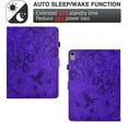 thumbnail image 5 of Case for iPad 10th Gen 10.9" 2022 (A2757, A2777), Classic PU Leather Folio Kickstand Magnetic Closure Slim Fit Cover for iPad 10th Generation with Auto Wake/Sleep Function Embossing - Purple, 5 of 6