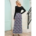 thumbnail image 3 of Chiclily Women's Long Sleeve Loose Plain Maxi Dresses Casual Long Dresses with Pockets, Tricolor Blossoms M, 3 of 6