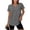*Gray, variant on Women's V Neck Short Sleeve Solid Color Athletic T-Shirt ,Casual Loose Sport Top Green,Womens Plus S