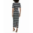 thumbnail image 2 of Lela Rose womens  Jacquard Plaid Midi Dress, XL, Blue, 2 of 3