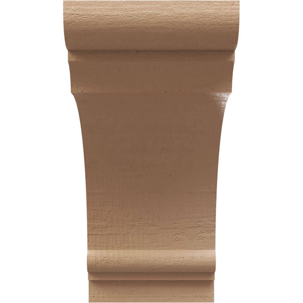 8"W x 16"D x 16"H Classic Hughes Rough Cedar Woodgrain TimberThane Corbel, Primed Tan