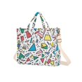 thumbnail image 7 of FORMRS Womens Corduroy Tote Bag Crossbody Shoulder Handbag with Pocket, Blue Triangles, 7 of 7