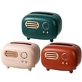 thumbnail image 7 of AFQH Retro Radio Shape Tissue Cover Box, Desktop Paper Holder Wet Wipes Decoration Box ，Practical and Cute for Kitchen,Bathroom Vanity Countertops, Bedroom Dressers,Night Stands, Desks and Tables, 7 of 7
