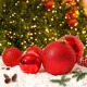 thumbnail image 3 of Bolas navideñas grandes de 15 cm para decorar el árbol de Navidad 2023, con purpurina verde y roja, para bodas, fiestas, Año Nuevo, hogar, oficina, decoración de techo, 3 of 5