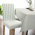 thumbnail image 5 of Dining Chair Covers Set of 4,Abstract Blue Geometric Stripe Universal Stretch Kitchen Seat Covers Parsons Chair Protector Slipcover for Home Restaurant Party Decor,Vintage Striped Beige Back, 5 of 6