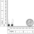 thumbnail image 6 of Gem Stone King 14K White Gold Black Sapphire and Lab Grown Diamond Earrings for Women | 2.43 Cttw | Gemstone September Birthstone | Round 6MM, 6 of 6