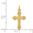 thumbnail image 5 of 925 Sterling Silver and 24k Gold -plated INRI Crucifix Charm Pendant, 5 of 5