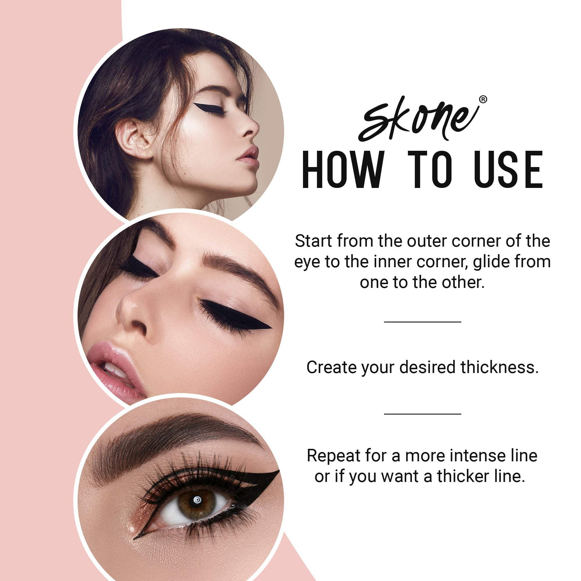 Skone Cosmetics - Insanely Intense Tattooed Eyeliner - Set of 5 Jet Black