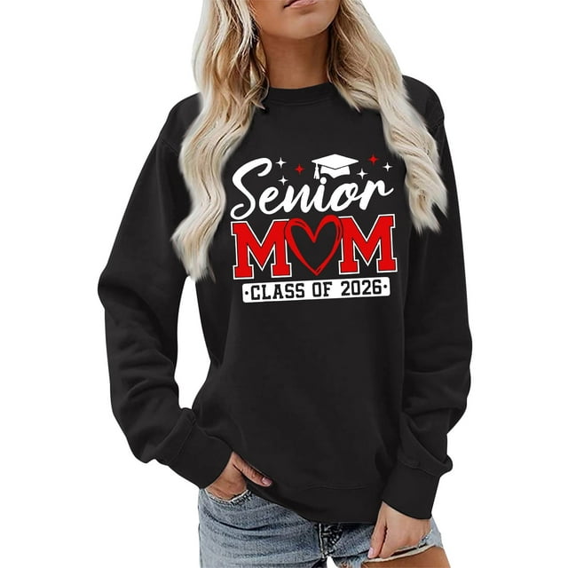 HUITKMM Sweat à Capuche Blanc pour Femmes, Sweat Imprimé Sans Capuche, Coupe Ample, Décontracté
