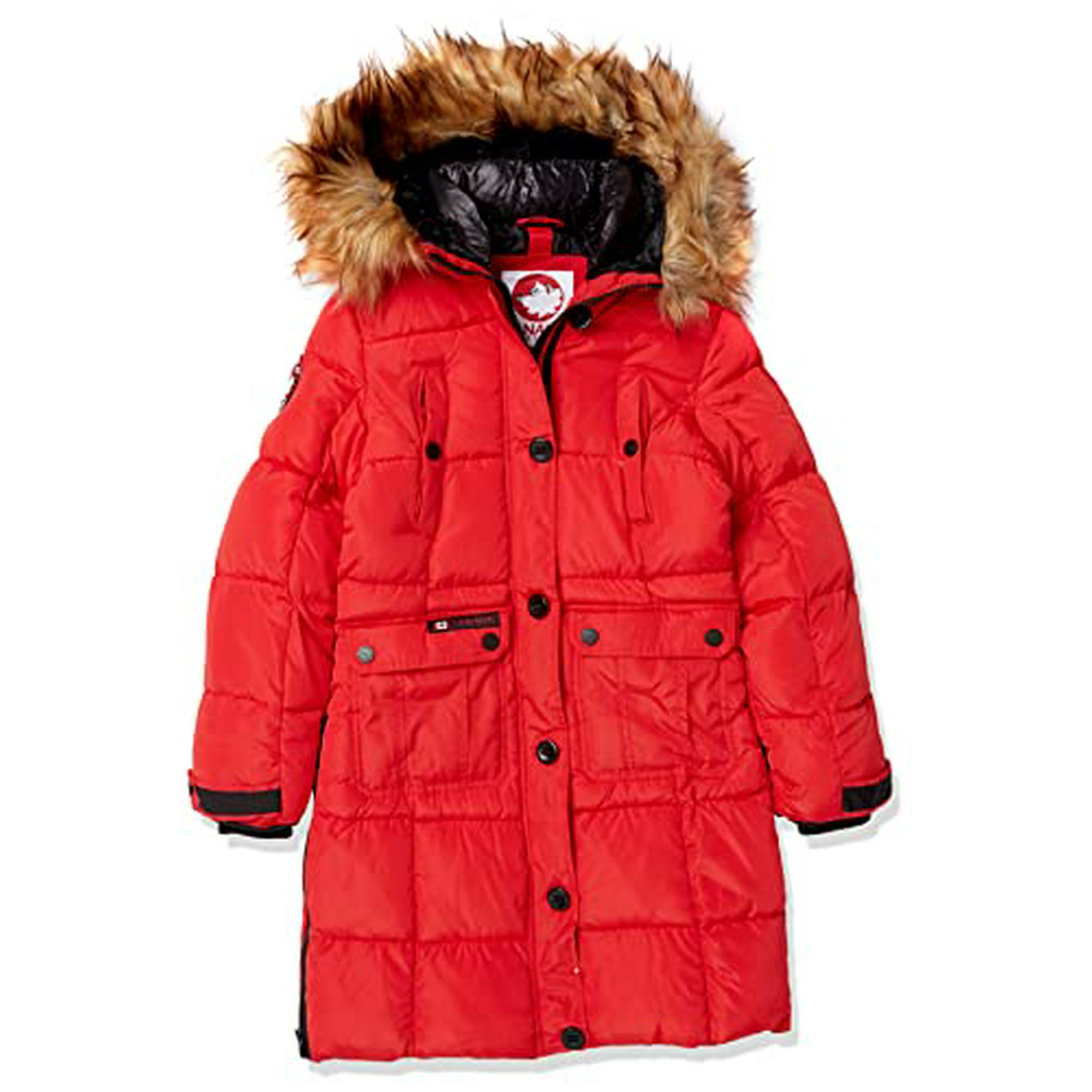 Girls Long Puffer RED Apple 14 16