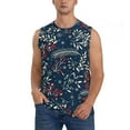 thumbnail image 2 of Goofa Merry Christmas Printed Men's Sleeveless T-Shirt - Athletic Gym Workout Tank Top for Men - Moisture-Wicking, UPF 30+ Quick-Dry Muscle Tee-X-Large, 2 of 8