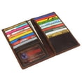 thumbnail image 5 of RFID Blocking Bifold Crazy Horse Leather Credit Card ID Holder Long Wallet, 5 of 9