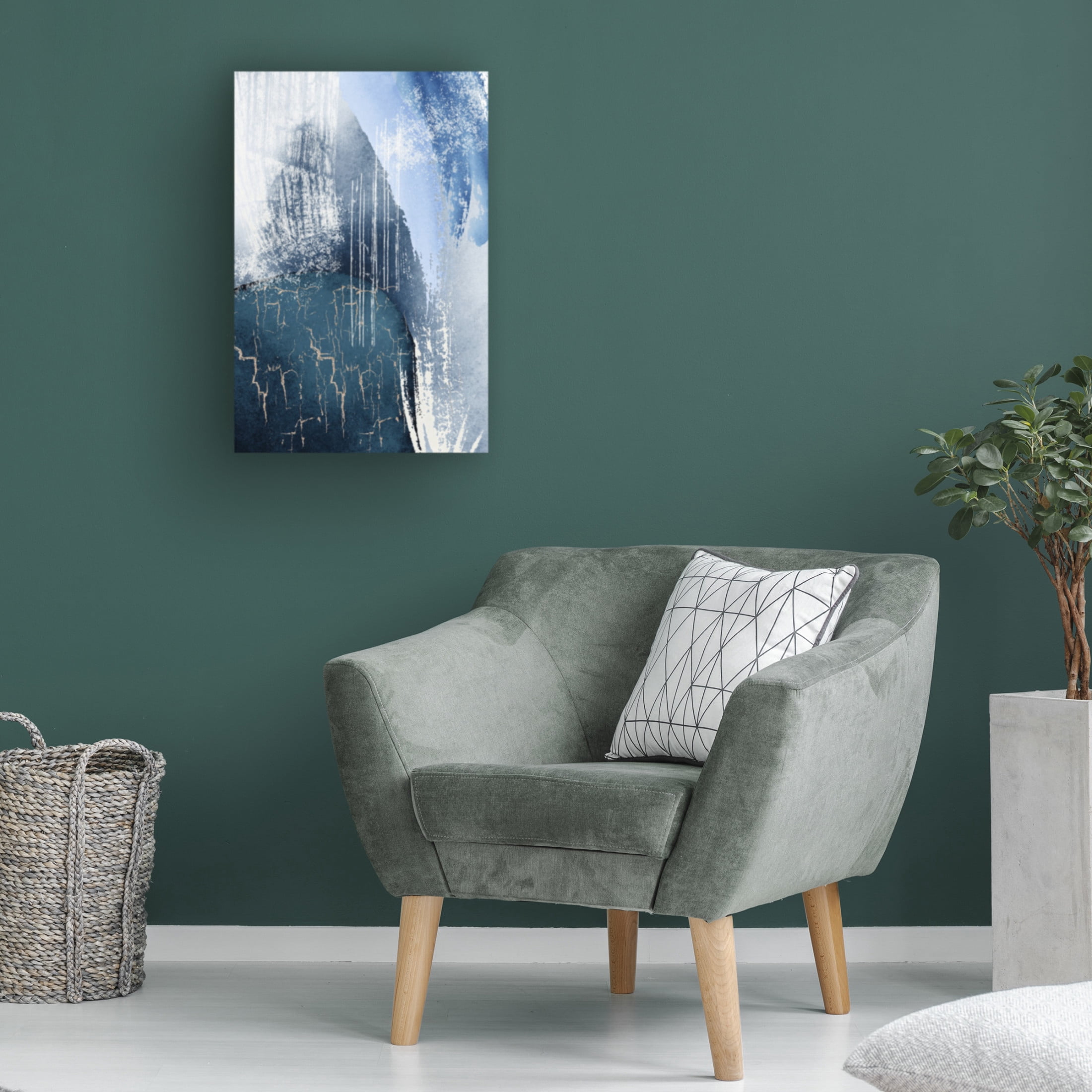 Trademark Fine Art Sally Ann Moss Blue Lagoon 3 Canvas Wall Art