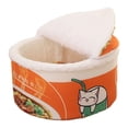 thumbnail image 3 of Cave House with Washable Cushioned Pillow Kitten Sleeping Bed Small Dog Bed with Orange, 3 of 7