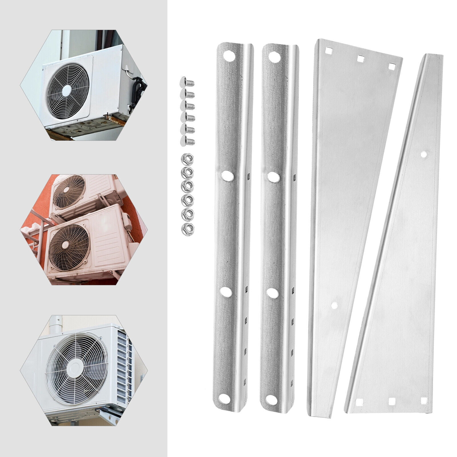2PC Wall Mount Bracket Mini Split Air Conditioner Outdoor Unit Support Brackets