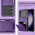 thumbnail image 6 of for Galaxy S23 Wallet Case 4-Card Credit Card Holder ID Slot Scratch Resistant Dual Layer Hybrid Protective Hard Shell Rugged TPU Bumper Armor Case for Samsung Galaxy S23 6.1" GreyPurple, 6 of 14
