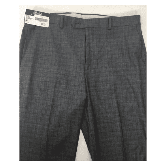 Lauren Ralph Lauren Men's, Flat Front Classic-Fit Plaid Dress Pants, Gray, 36X32