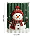 thumbnail image 4 of Christmas Shower Curtain Snowman Polyester Blends Mildew Resistant Shower Curtains Waterproof for Christmas Bathroom Decor by MPOISVA, 4 of 7