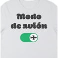thumbnail image 2 of Modo De Avion Airplane Mode Women's White Short Sleeve Crew Neck Tee-XL, 2 of 3