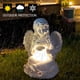 thumbnail image 5 of Estatua Del Jardín Del Ángel Estatua de ala de ángel sentado de resina, lámpara Solar de arte, adorno de jardín, decoración del hogar (niña) Ehuebsd  Libre de BPA, 5 of 7