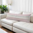 thumbnail image 2 of Pink Grey Body Pillow Cover 20 x 54 Inch Decorative Pillow Cover Farmhouse Gray Barn Wooden Vintage Striped Lumbar Pillowcase Seasonal Rectangle Cushion Case for Couch Sofa Bed Living Room, 2 of 9