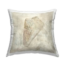 Stupell Industries Rustic Seashell Illusion Decorative Printed Throw Pillow Design by Carol Robinson.