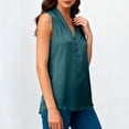 thumbnail image 7 of Women's Dressy Tank Tops Summer Sleeveless Work Blouses Silk Satin V Neck Shirts Business Casual Outfits Satin Shirts For Women, 7 of 7