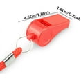 Red Emergency Whistles with Lanyard, Loud Crisp Sound, 12 Packs Plastic