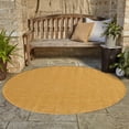 thumbnail image 2 of Unique Loom Outdoor Solid Collection Area Rug (10' 8" Round Corn Harvest Yellow), 2 of 11