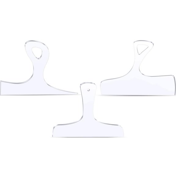 3PCS Woodworking Essentials Acrylic Router Templates for Charcuterie Board Handles Cutting and Shaping Tool Clear Template Guide Versatile Craftsman Tool Easy to Use