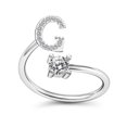 thumbnail image 1 of Anillos con letras románticas abiertas Jumpingount Color ajustable fiesta joyería regalo chica aleación AP006389-03, 1 of 6